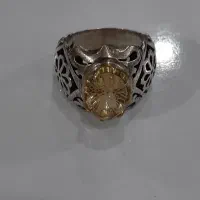 انگشتر نقره نگین سیترین