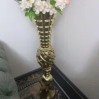 گل و گلدان طلایی|صنایع دستی و سایر لوازم تزئینی|قرچک, پارس سرام|دیوار
