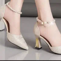 کفش خوشکل کرمی بهترین کفش پاشنه بلند