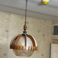 لوستر چوبی|لوستر و چراغ آویز|تهران, استاد معین|دیوار