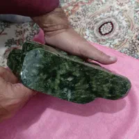 مجسمه یَشم سنگی(شیر)خارجی به وزن۱کیلو۶۵۹گرم|جواهرات|ارومیه, |دیوار
