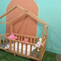 سرویس خواب نوزاد و نوجوان تخت کلبه درب چپ|تخت و صندلی بچه|مشهد, یاغون آباد|دیوار