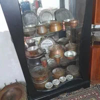 فروش ظروف مسی قدیمی تمیز|کلکسیون اشیاء عتیقه|بابل, |دیوار