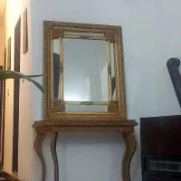 آیینه شمعدان بزرگ سالم درحدنو رنگ طلایی