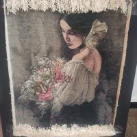 فروش فوری تابلو فرش چله ابریشم و گل ابریشم دستبافت|تابلو فرش|چالوس, |دیوار