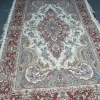 فرش مرینوس گل ابریشم دستباف نو