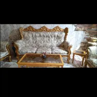 مبل سلطنتی هشت نفره تمیز بدون شکستگی|مبلمان خانگی و میز عسلی|قروه, |دیوار