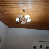 لوستر ۵ شاخه کارکرده سالم ۲عدد قیمت هریک۶۰۰هزار