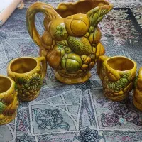 دیوار کوب مسی ، پارچ لیوان عتیقه ، تشت روشودان مسی