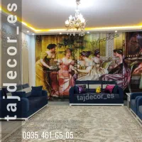 پرده چاپی طرح نقاشی فرانسوی