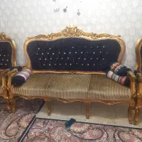 مبل استیل تمام چوب راش منبت 9 نفره