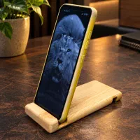 پایه نگهدارنده گوشی چوبی دست‌ساز