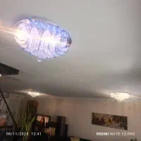 سه عدد لوستر سقفی کریستال|لوستر و چراغ آویز|پرند, فاز ۲|دیوار