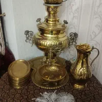 سماور برنج اصل سه مهر با وسیله