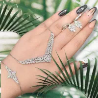 نیم ست نقره زنانه برلیان کد 093 قیمت 9397500 تومان|جواهرات|شیراز, گلستان|دیوار