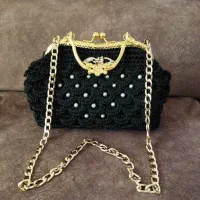 کیف  دست باف طرح حلزونی