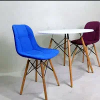 صندلی ایفلی پایه چوب/ پارچه ای/ و میز غذا خوری|میز و صندلی غذاخوری|تهران, شهید رجایی|دیوار