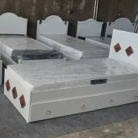 تختخواب یک نفره مدل آرکا|تخت و سرویس خواب|باسمنج, |دیوار