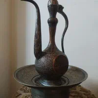 آفتابه لگن مسی تمام قلم قدیمی عتیقه و زیبا|کلکسیون اشیاء عتیقه|تهران, جردن|دیوار