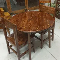 میز غذاخوری دو نفره چوبی دایره|میز و صندلی غذاخوری|مرند, |دیوار