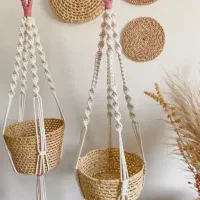 اویز گلدان مکرومه (تخفیفات بهارانه)
