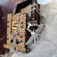 زنجیر و مدال فروهر نقره|جواهرات|مرند, |دیوار