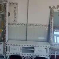 آینه زیرتلویزون وساعت