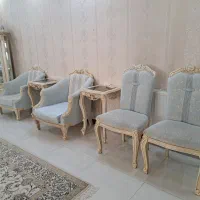 مبل استیل+نهار خوری+گنجه و میز تلفن همگی سِت