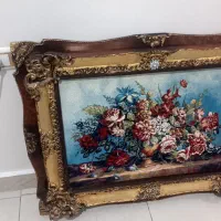 تابلو فرش ماشینی طرح گل