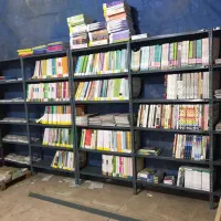 قفسه طوسی مشبک کتابخانه ای|کتابخانه، شلف، قفسههای دیواری|تهران, شوش (باغ آذری)|دیوار