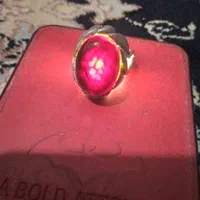 انگشتربانگین سنگ خون( حجرالآدم)باطرح گلبرگ|جواهرات|گنبد کاووس, |دیوار