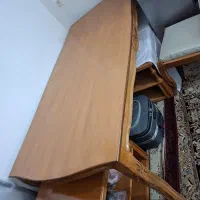 میز ناهارخوری ۸ نفره + نیمکت دونفره نفره و ۶ صندلی