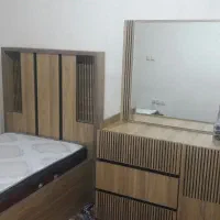 تخت یک نفره و میز ارایشی  نو|تخت و سرویس خواب|صدرا-فارس, فاز ۱|دیوار