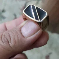 انگشتر رنگ ثابت ابکاری طلا