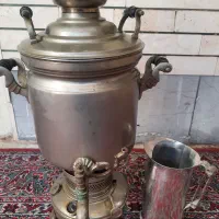 سماور نفتی قدیمی|کلکسیون اشیاء عتیقه|قم, چهار امامزاده|دیوار