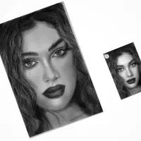 سفارش چهره (سیاه قلم) پذیرفته میشود|تابلو، نقاشی، عکس|شهریار, کهنز|دیوار
