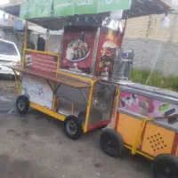 گاری ساندویچ به همراه منقل کباب