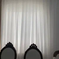 فروش دو عدد پرده کرپ حریر پانچ