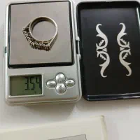 ۵تاالنگونقره فقط۷تومن سالم، انگشتروگوشواره نقره|جواهرات|زنجان, |دیوار