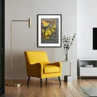 تابلو نقاشی گل مدرن اورجینال 40×30|تابلو، نقاشی، عکس|تهران, کرمان|دیوار