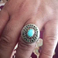 انگشتر نقره ۱۸گرم سرش فیروزه