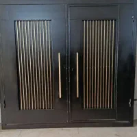 درب رنگی خم حیاطی تک لت . پارکینگ