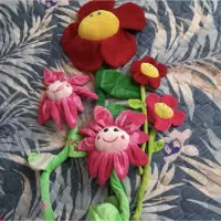 پنج عدد گل مخملی