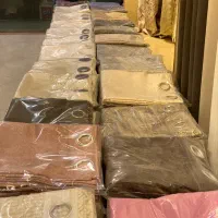 پرده پذیرای پانچ آماده ترکیب مخمل واسلپ سیم دوزی|پرده، رانر، رومیزی|اسلامشهر, شهرک سالور|دیوار