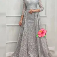 لباس مجلسی نقره ای رنگ