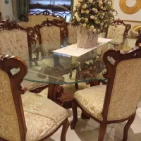 ست مبلمان و میز نهار خوری و عسلی پارچه وارداتی نو