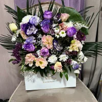 باکس گل - گل- بنفش