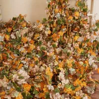 برگ پاییزی ریسه ای|گل مصنوعی|کردکوی, |دیوار