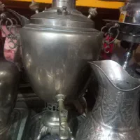 دوغ خوری برنجی سماور ورشو و افتابه بزرگ مس|کلکسیون اشیاء عتیقه|تهران, ائمه اطهار|دیوار