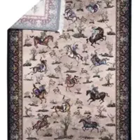 فرش طرح شکارگاه|فرش|مسجد سلیمان, |دیوار